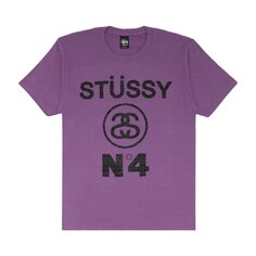 Футболка Stussy No.4 Croc &apos;Purple/Black&apos;, фиолетовый