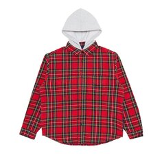 Рубашка Supreme Tartan Flannel Hooded &apos;Red&apos;, красный