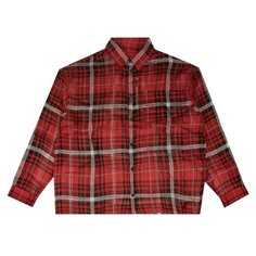 Рубашка Pyer Moss Plaid Silk &apos;Red&apos;, красный