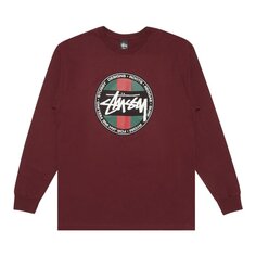 Лонгслив Stussy SS Stripe Dot &apos;Wine&apos;, красный