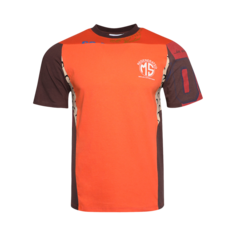 Футболка Marine Serre Regenerated Graphic Patchwork &apos;Orange&apos;, оранжевый