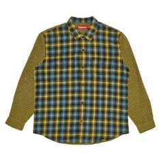 Рубашка Supreme Houndstooth Plaid Flannel &apos;Yellow&apos;, желтый