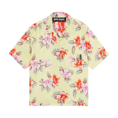 Рубашка Palm Angels Hibiscus Print Button Down Bowling &apos;Yellow&apos;, желтый