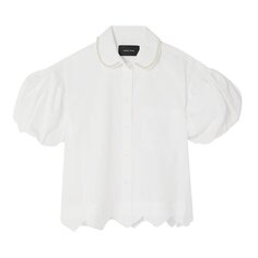 Рубашка Simone Rocha Cropped Pull Sleeve &apos;White&apos;, белый