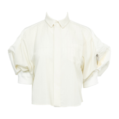 Рубашка Sacai Chalk Stripe &apos;Off White&apos;, белый