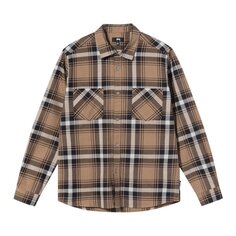 Рубашка Stussy Classic Bailey Plaid Long-Sleeve &apos;Brown&apos;, коричневый