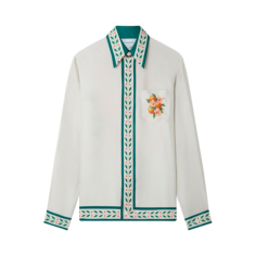 Рубашка Casablanca Classic Collar Long-Sleeve &apos;Oranges En Fleur&apos;, белый