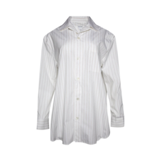 Рубашка Bottega Veneta Striped Poplin &apos;White/Beige&apos;, белый