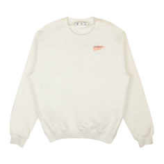 Толстовка Off-White Painted Arrow &apos;White/Pink&apos;, белый