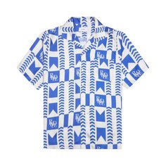 Рубашка Rhude Grasse Silk &apos;Blue/Ivory&apos;, разноцветный