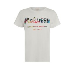 Футболка Alexander McQueen Graffiti &apos;White&apos;, белый