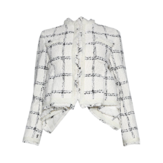Куртка Sacai Tweed &apos;Off White&apos;, белый