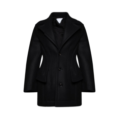 Пальто Bottega Veneta Sculptured &apos;Black&apos;, черный