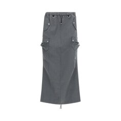 Юбка Coperni Tailored Cargo Maxi &apos;Grey/Black&apos;, черный