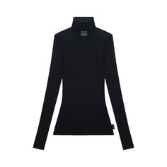 Топ Courrèges Second Skin Mock Neck &apos;Black&apos;, черный Courreges