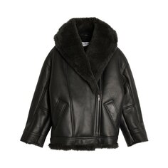 Куртка Acne Studios Leather Shearling &apos;Black&apos;, черный