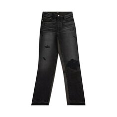 Джинсы Amiri Leather Hybrid Cropped &apos;Black&apos;, черный