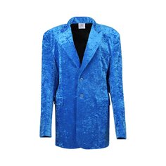 Куртка Vetements Boxy Single Breasted Velvet Tailored &apos;Blue&apos;, синий
