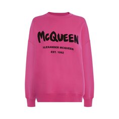 Толстовка Alexander McQueen Graffiti &apos;Bobby Pink&apos;, розовый