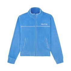 Куртка Sporty &amp; Rich Italic Logo Embroidered Velour Track &apos;Capri/White&apos;, синий