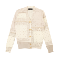 Свитер Amiri Bandana Reconstructed Cardigan &apos;Ivory&apos;, кремовый