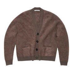 Кардиган Acne Studios Wool Mohair &apos;Brown/Blue Melange&apos;, коричневый