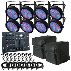 Светильник Chauvet Chauvet DJ SlimPAR LED RGB DMX Stage Wash Fixture (8 Pack) + Obey 3