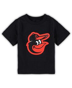 Черная футболка с основным логотипом Baltimore Orioles Team Crew для новорожденных Outerstuff, черный