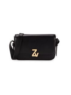 Кожаная сумка через плечо с логотипом Zadig &amp; Voltaire, цвет Noir