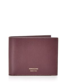 Кожаный кошелек двойного сложения Ferragamo, цвет Red