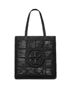 Сумка-тоут Ella среднего размера, связанная крючком Tory Burch, цвет Black