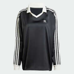 Лонгслив Adidas 3-Stripes Satin, черный