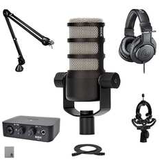 Микрофон RODE PodMic, Ai1, PSA1, GFW-MIC-SM1855, ATH-M20x, XLR, Cloth