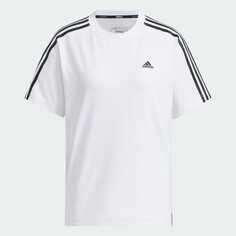 Футболка Adidas Essentials Plus Three Stripes, белый