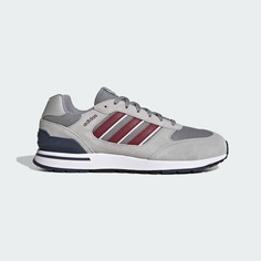 Кроссовки Adidas Run 80s, серый/бордовый/белый