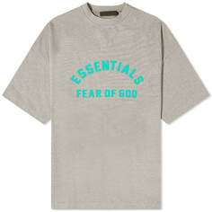 Футболка Fear Of God Essentials Spring Printed Logo, цвет Dark Heather Oatmeal