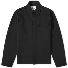 Рубашка Jil Sander Wool Pocket Overshirt, черный
