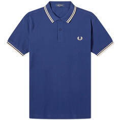 Поло Fred Perry Twin Tipped, цвет French Navy &amp; Ice Cream