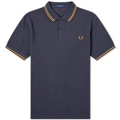 Поло Fred Perry Twin Tipped, цвет Grey, Stone &amp; Caramel