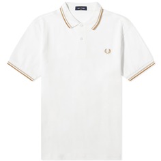 Поло Fred Perry Twin Tipped, цвет Snow, Oat &amp; Stone