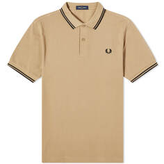 Поло Fred Perry Twin Tipped, цвет Warm Stone &amp; Black