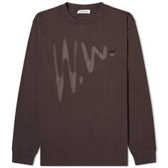 Рубашка Wood Wood Herc Shadow Long Sleeve, цвет Brown Chocolate