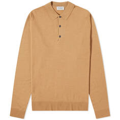 Поло John Smedley Long Sleeve Belper Merino, цвет Nutmeg