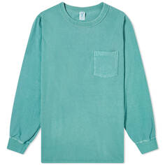 Футболка Velva Sheen Long Sleeve Pigment Dyed Pocket, цвет Foggy Green