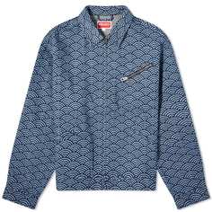 Куртка Kenzo Seigaiha Denim, цвет Rinse Blue Denim