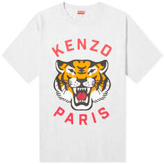 Футболка Kenzo Lucky Tiger Oversized, цвет Pale Grey