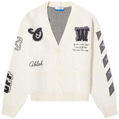 Кардиган Off-White Varsity, цвет Cream Black