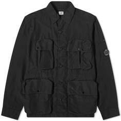 Рубашка C.P. Company Flatt Nylon Utility Overshirt, черный