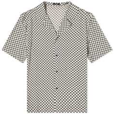 Рубашка Balmain Mini Monogram Vacation, цвет Ivory &amp; Black