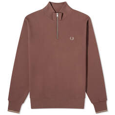 Свитер Fred Perry Half Zip Crew, цвет Carrington Brick